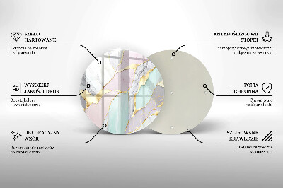 Tácek pod svíčku Pastelový mramor