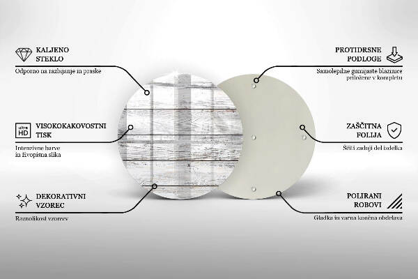 Podložka pod svíčku Světlé dřevěné desky