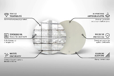 Podložka pod svíčku Světlé dřevěné desky