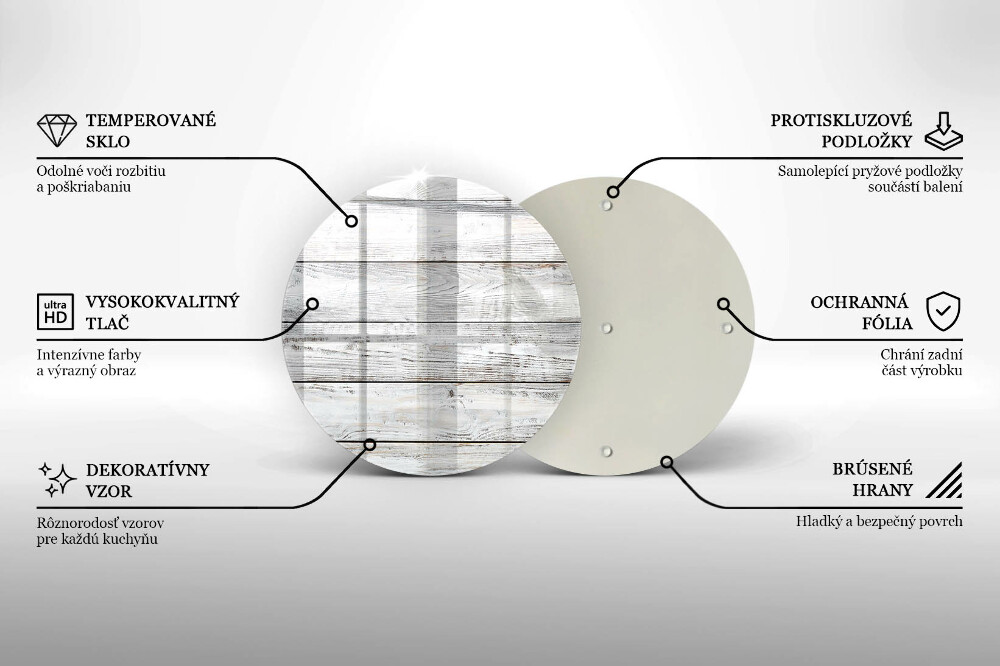 Podložka pod svíčku Světlé dřevěné desky