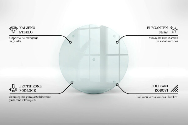 Kulatý skleněný svícen průhledný