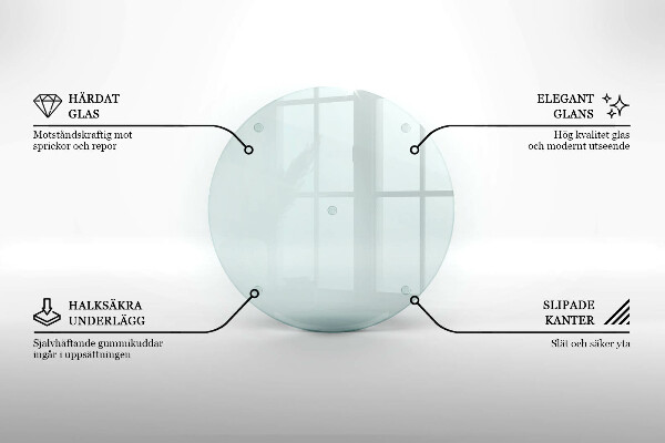 Kulatý skleněný svícen průhledný