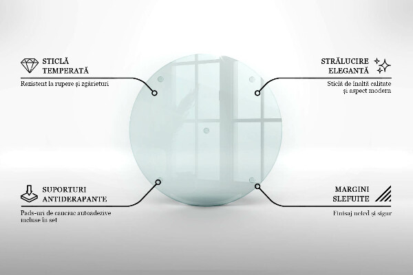 Kulatý skleněný svícen průhledný