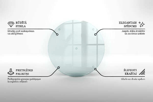 Kulatý skleněný svícen průhledný