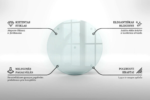 Kulatý skleněný svícen průhledný