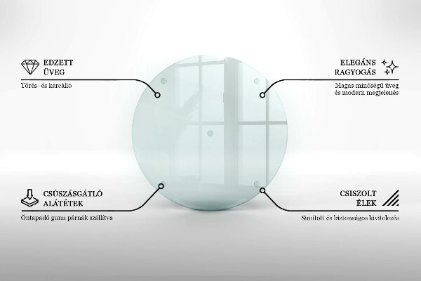 Kulatý skleněný svícen průhledný