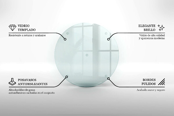 Kulatý skleněný svícen průhledný