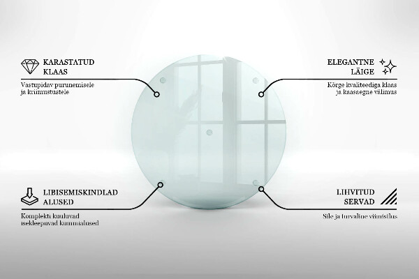 Kulatý skleněný svícen průhledný