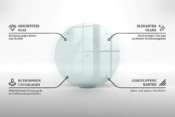 Kulatý skleněný svícen průhledný