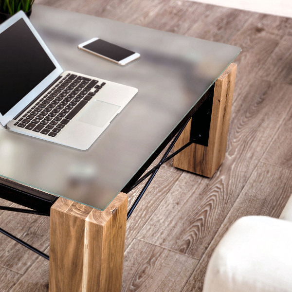 Čtvercová stolová deska Poloprůhledná