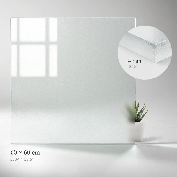 Čtvercová stolová deska Poloprůhledná