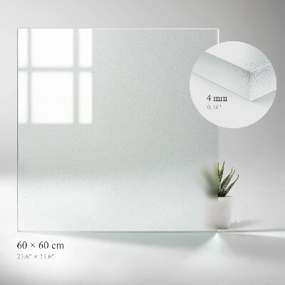 Čtvercová stolová deska Poloprůhledná