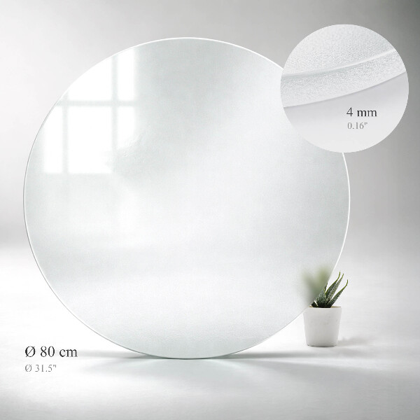 Kulatá stolová deska Poloprůhledná