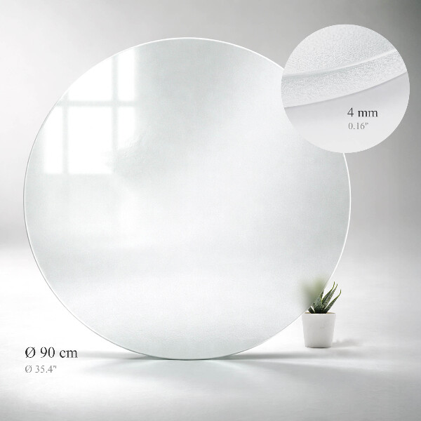 Kulatá stolová deska Poloprůhledná