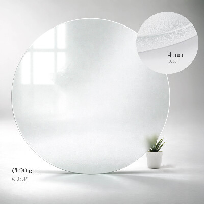 Kulatá stolová deska Poloprůhledná