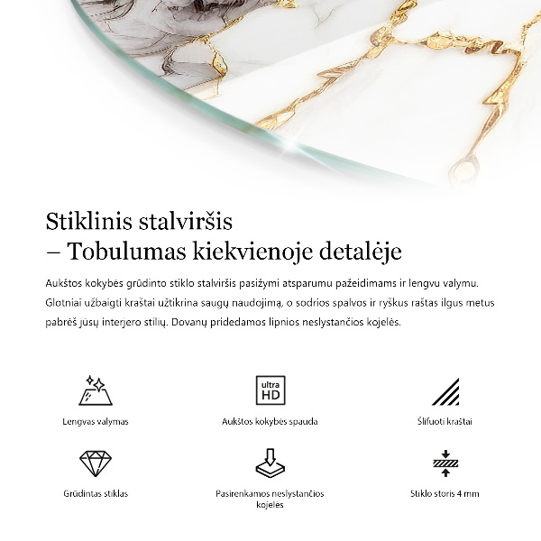 Deska na stůl Barva bílá hladká