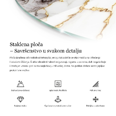 Deska na stůl Barva černá hladká
