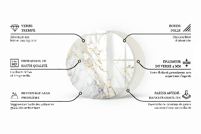 Deska na stůl Mozaikový vzor s ornamenty