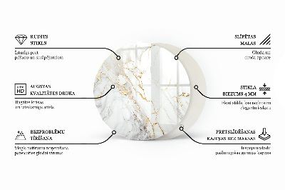 Deska na stůl Elegantní mramor s žilkováním