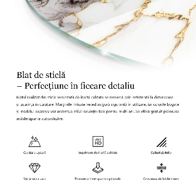 Deska na stůl Elegantní mramor s žilkováním