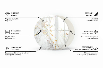 Deska na stůl Elegantní mramor s žilkováním