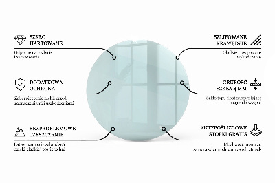 Pracovní deska z tvrzeného skla Průhledná