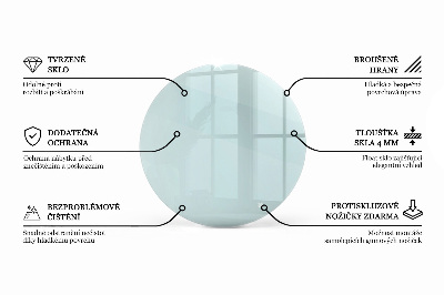 Pracovní deska z tvrzeného skla Průhledná