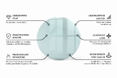 Pracovní deska z tvrzeného skla Průhledná