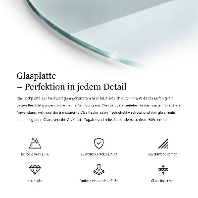 Pracovní deska z tvrzeného skla Průhledná