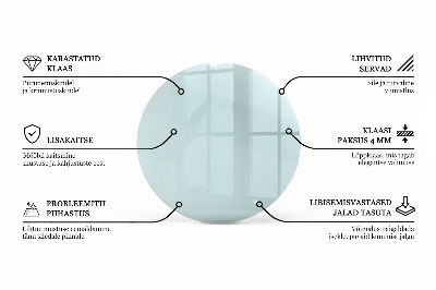Pracovní deska z tvrzeného skla Průhledná