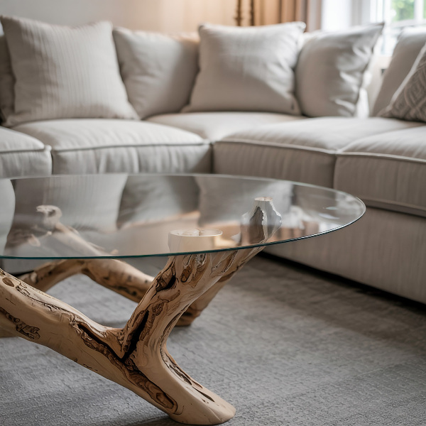 Pracovní deska z tvrzeného skla Průhledná