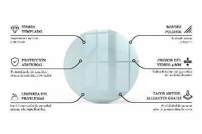 Pracovní deska z tvrzeného skla Průhledná