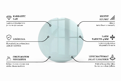Pracovní deska z tvrzeného skla Průhledná