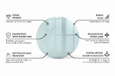 Pracovní deska z tvrzeného skla Průhledná