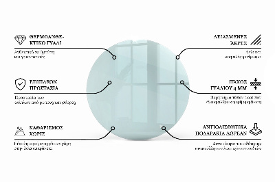 Pracovní deska z tvrzeného skla Průhledná