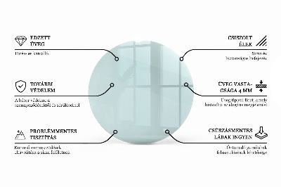 Pracovní deska z tvrzeného skla Průhledná