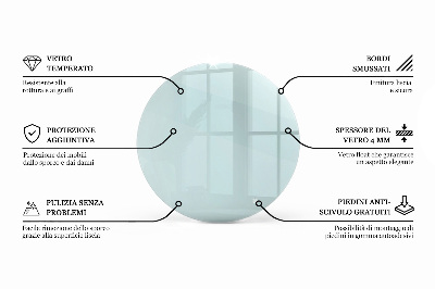 Pracovní deska z tvrzeného skla Průhledná