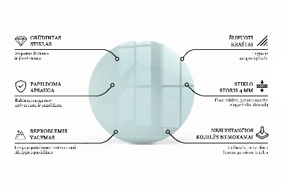Pracovní deska z tvrzeného skla Průhledná