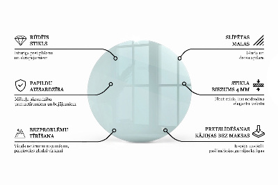 Pracovní deska z tvrzeného skla Průhledná