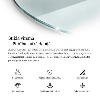 Pracovní deska z tvrzeného skla Průhledná