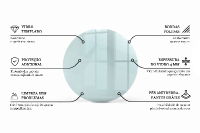 Pracovní deska z tvrzeného skla Průhledná