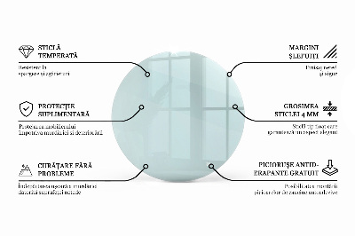 Pracovní deska z tvrzeného skla Průhledná