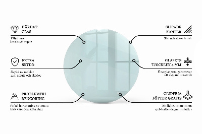 Pracovní deska z tvrzeného skla Průhledná