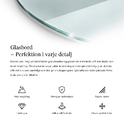 Pracovní deska z tvrzeného skla Průhledná