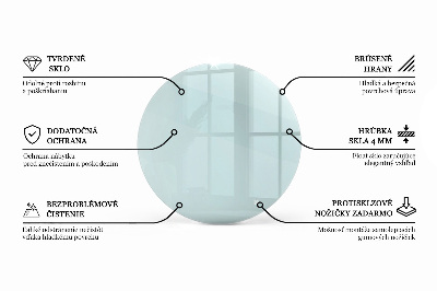 Pracovní deska z tvrzeného skla Průhledná