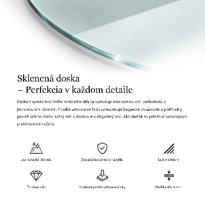 Pracovní deska z tvrzeného skla Průhledná