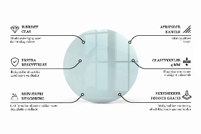 Pracovní deska z tvrzeného skla Průhledná