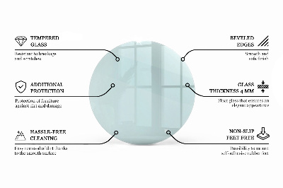 Pracovní deska z tvrzeného skla Průhledná