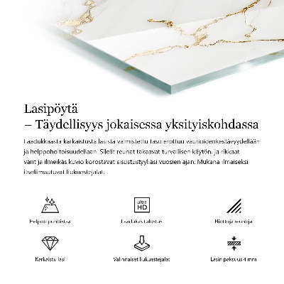 Obdélníková stolová deska Masivní černá elegantní