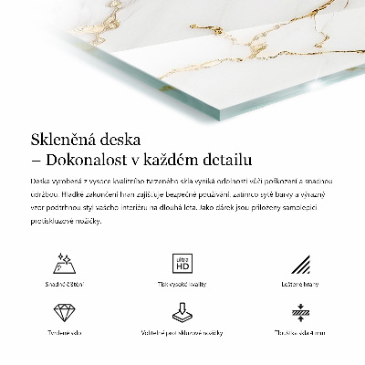 Obdélníková stolová deska Stylový mramorový vzor